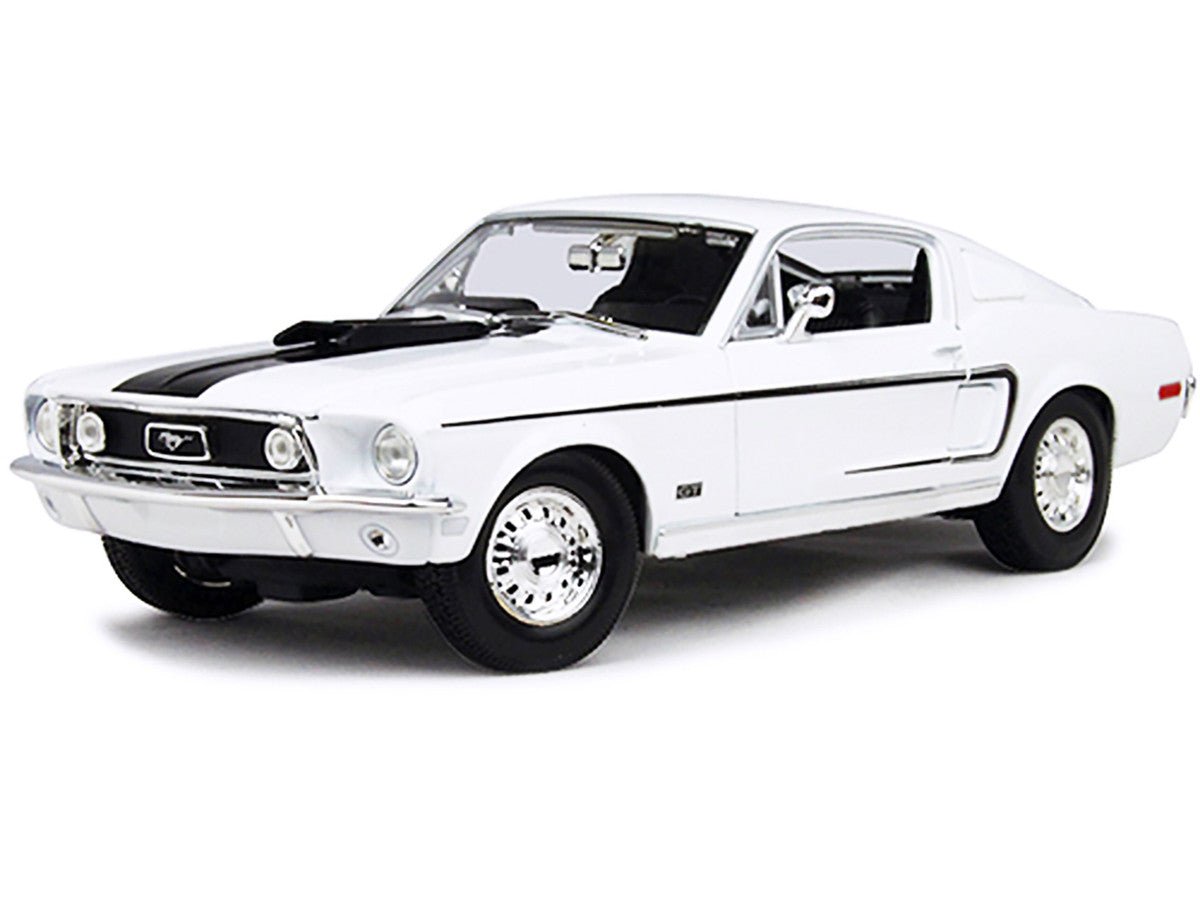 1968 Ford Mustang CJ Cobra Jet White 1/18 Diecast Model Car by Maisto Maisto