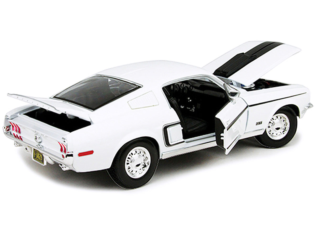 1968 Ford Mustang CJ Cobra Jet White 1/18 Diecast Model Car by Maisto Maisto