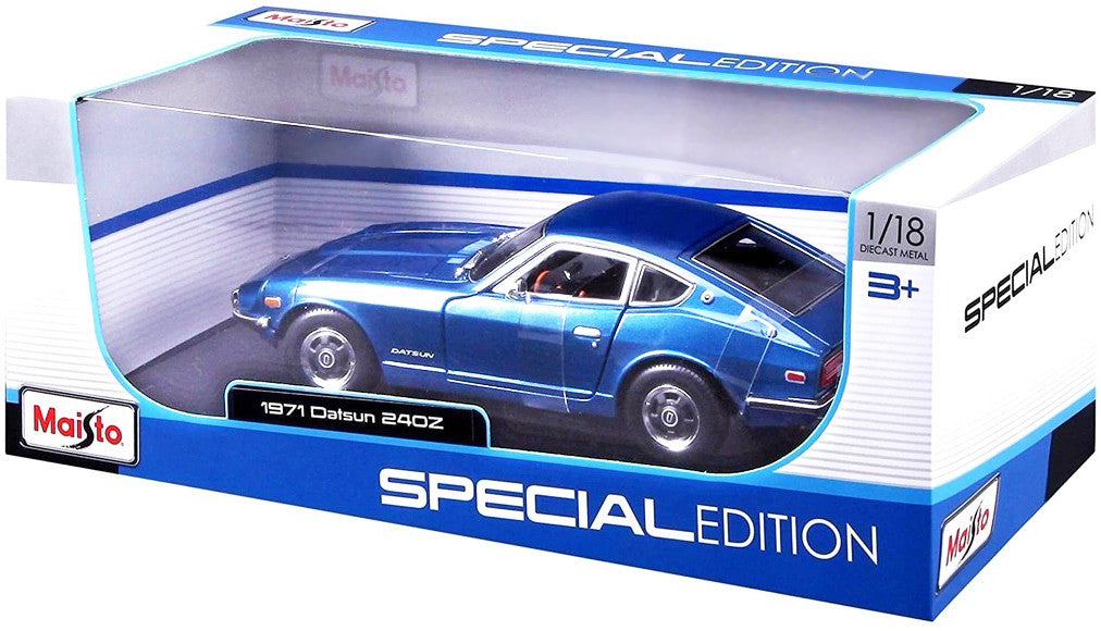 1971 Datsun 240z Blue Metallic 1/18 Diecast Model Car by Maisto Maisto