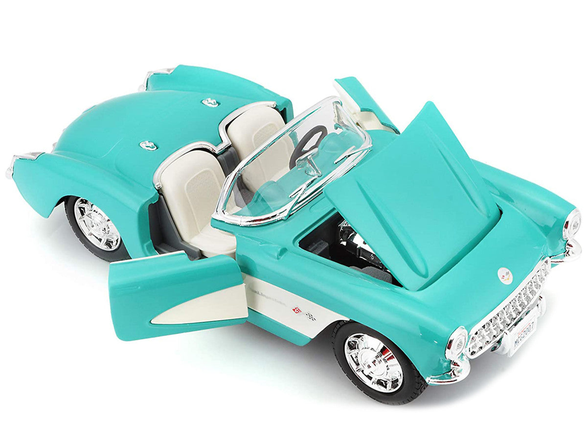 1957 Chevrolet Corvette Convertible Turquoise 1/24 Diecast Model Car by Maisto Maisto