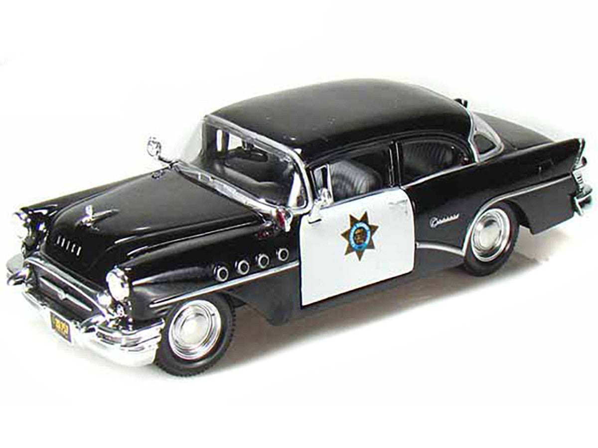 1955 Buick Century Police Car Black and White 1/26 Diecast Model Car by Maisto Maisto