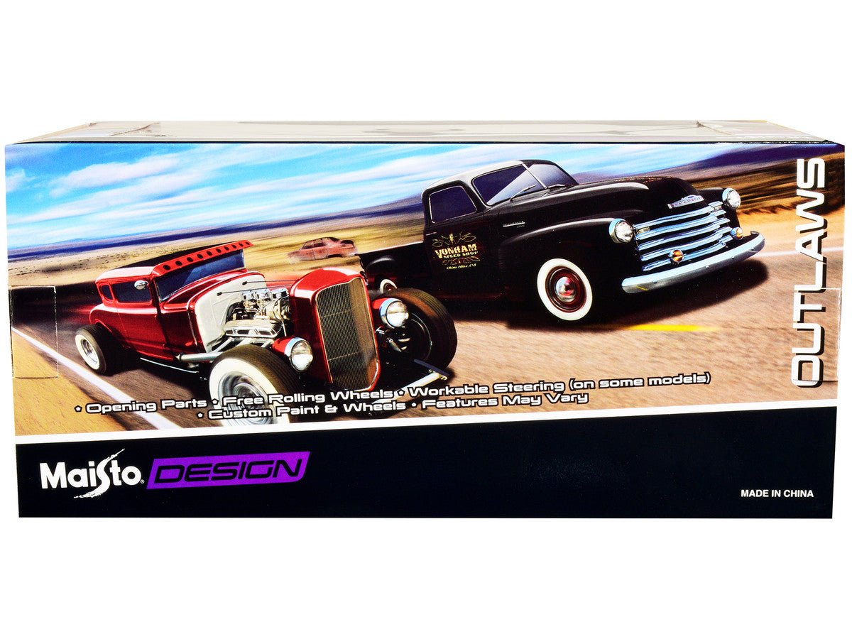1929 Ford Model A Green with Matt Black Top "Outlaws" Series 1/24 Diecast Model Car by Maisto Maisto