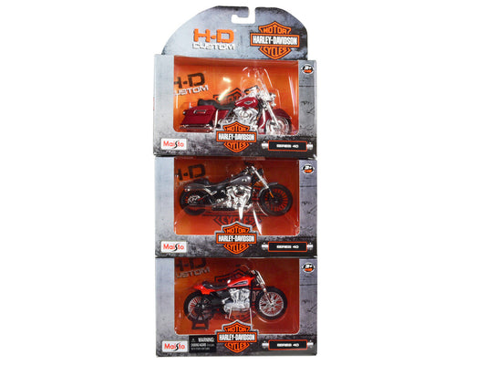 Harley-Davidson Motorcycles 6 piece Set Series 40 1/18 Diecast Models by Maisto Maisto