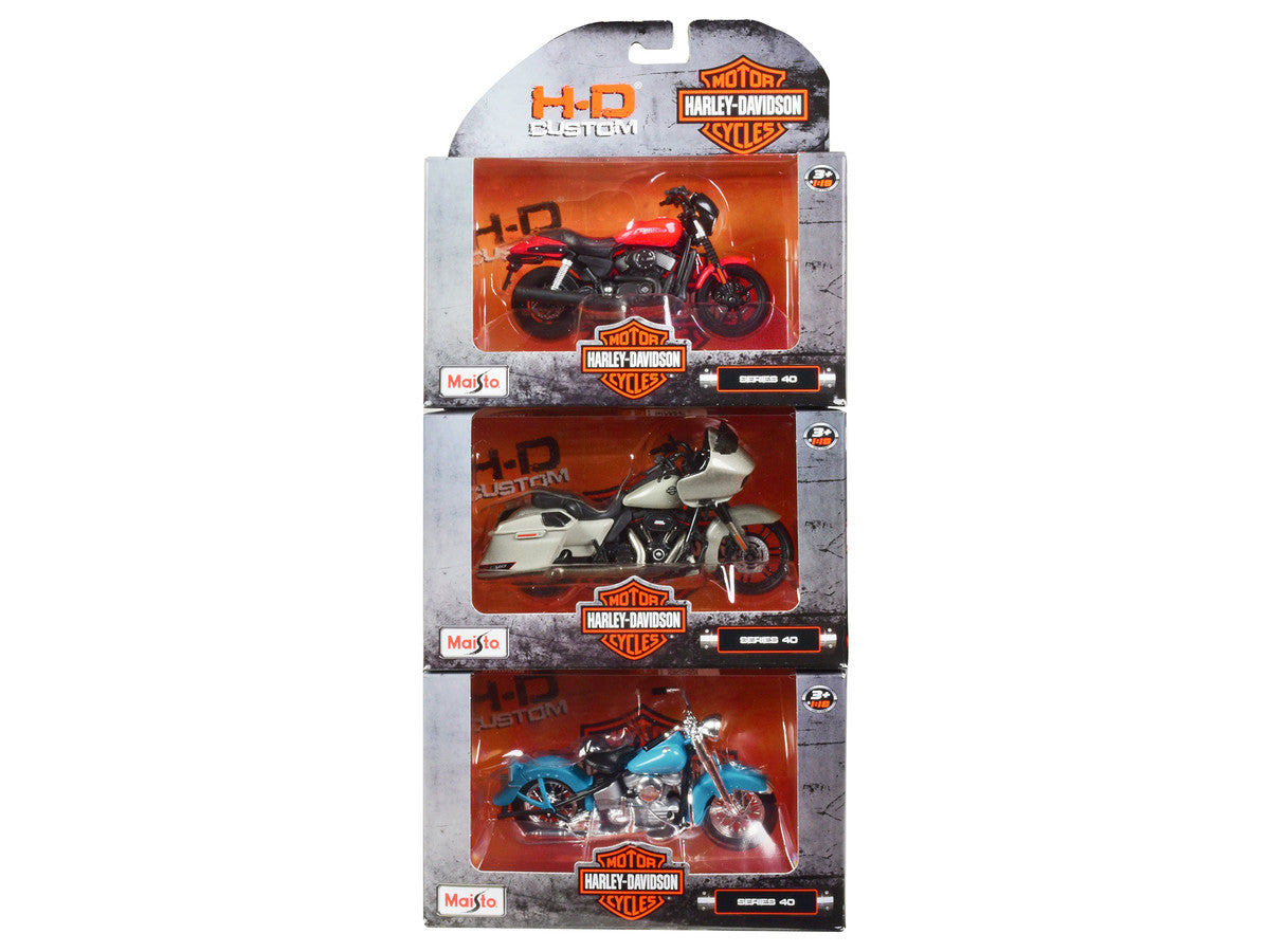 Harley-Davidson Motorcycles 6 piece Set Series 40 1/18 Diecast Models by Maisto Maisto