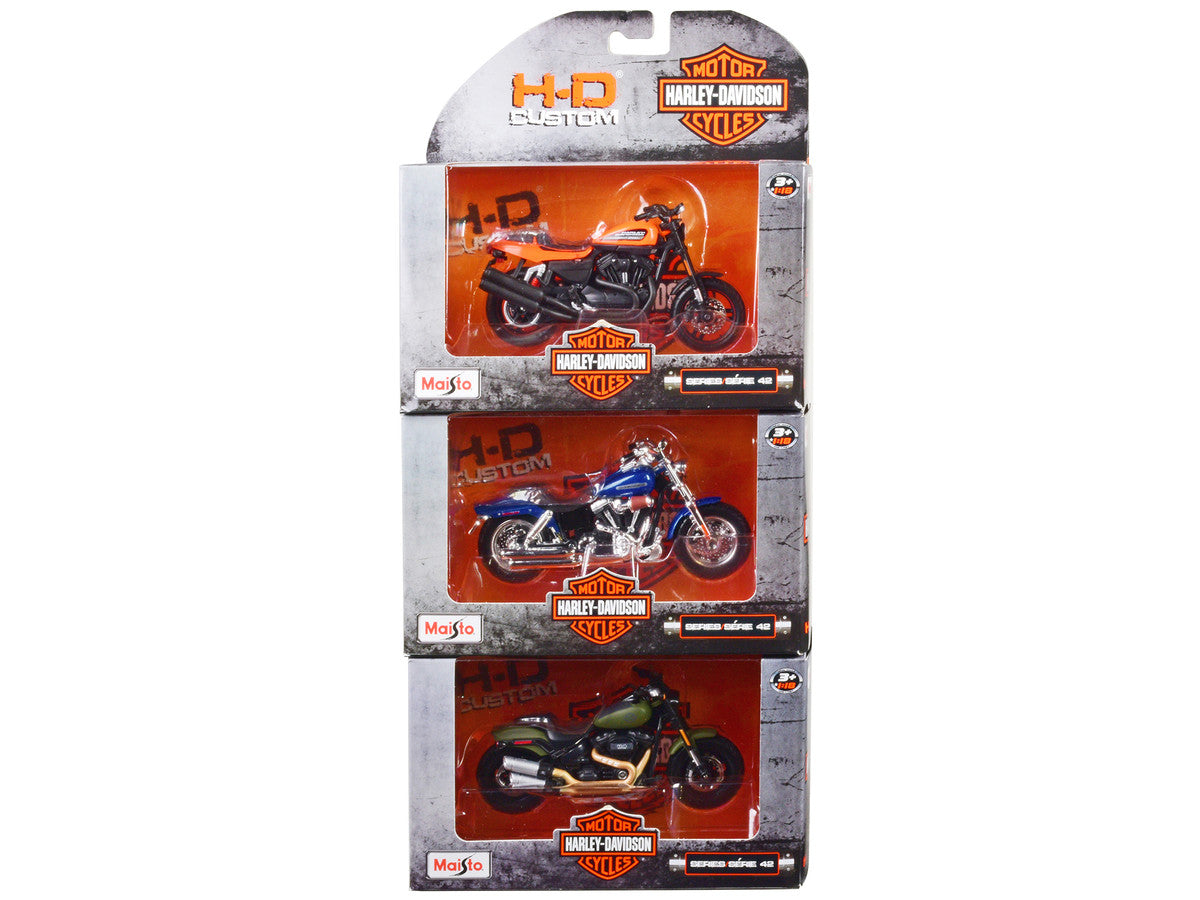 Harley-Davidson Motorcycles 6 piece Set Series 42 1/18 Diecast Motorcycle Models by Maisto Maisto