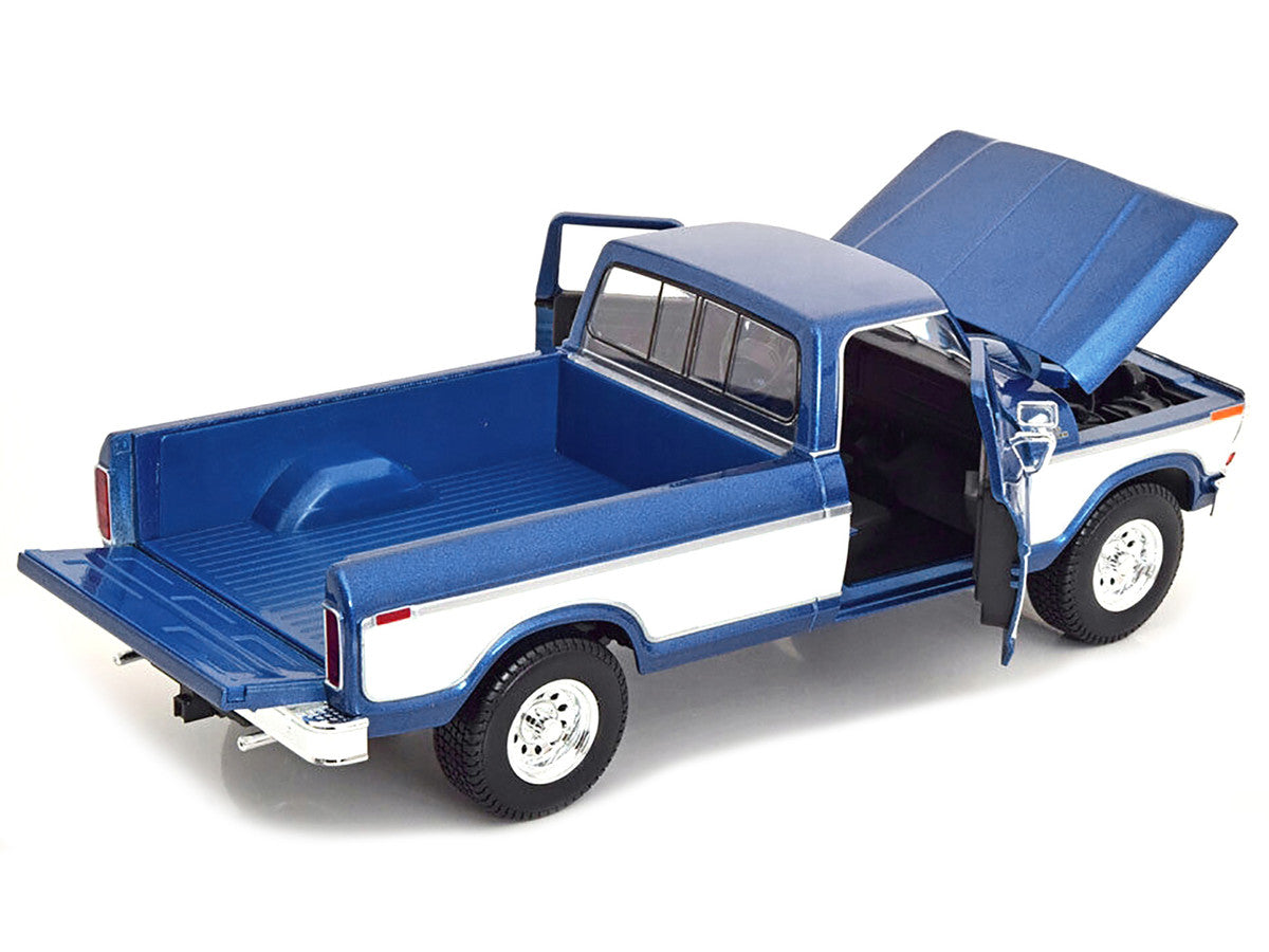 1979 Ford F-150 Ranger Pickup Truck Blue Metallic and Cream "Special Edition" 1/18 Diecast Model Car by Maisto Maisto