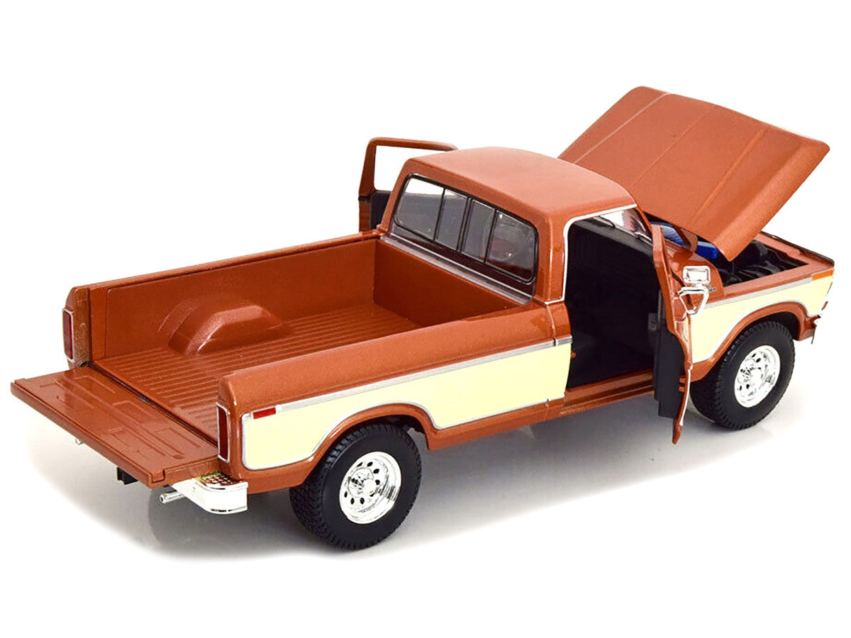 1979 Ford F-150 Ranger Pickup Truck Brown Metallic and Cream "Special Edition" 1/18 Diecast Model Car by Maisto Maisto
