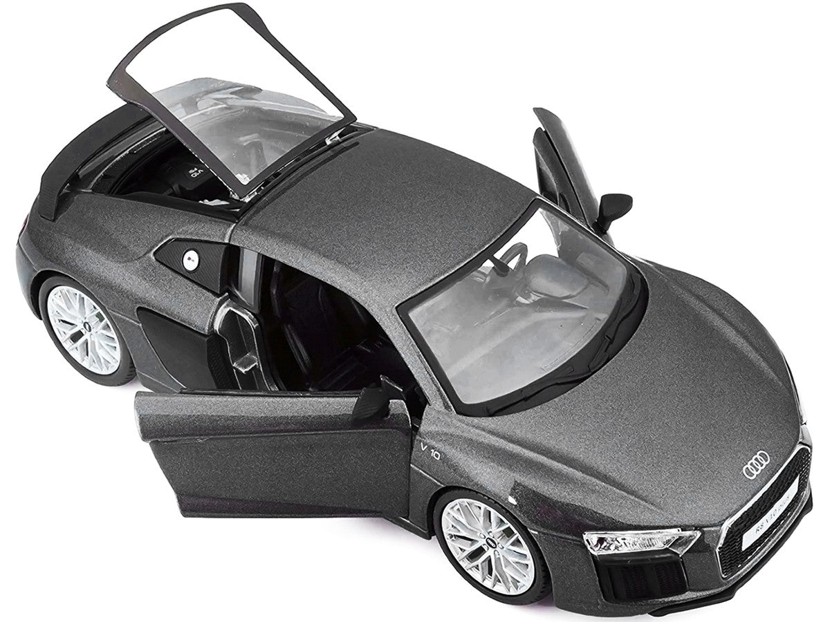 Audi R8 V10 Plus Gray Metallic "Special Edition" 1/24 Diecast Model Car by Maisto Maisto