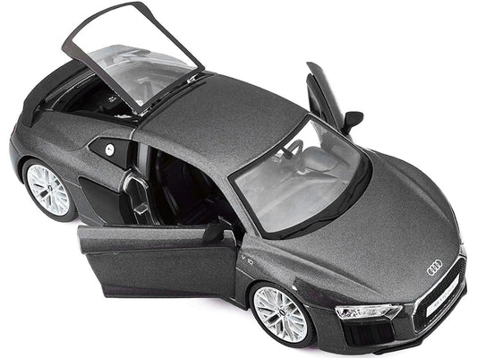 Audi R8 V10 Plus Gray Metallic "Special Edition" 1/24 Diecast Model Car by Maisto Maisto