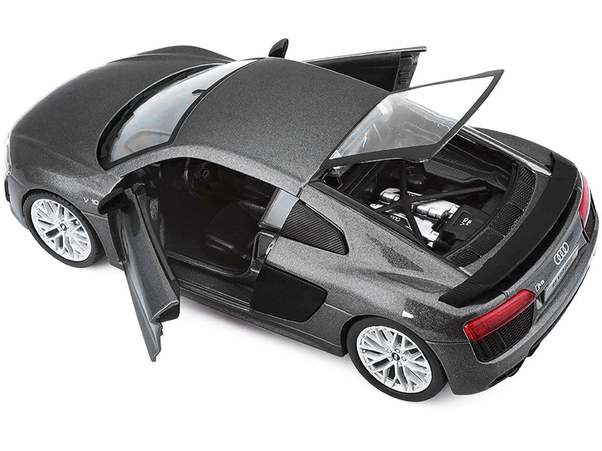 Audi R8 V10 Plus Gray Metallic "Special Edition" 1/24 Diecast Model Car by Maisto Maisto