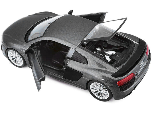 Audi R8 V10 Plus Gray Metallic "Special Edition" 1/24 Diecast Model Car by Maisto Maisto