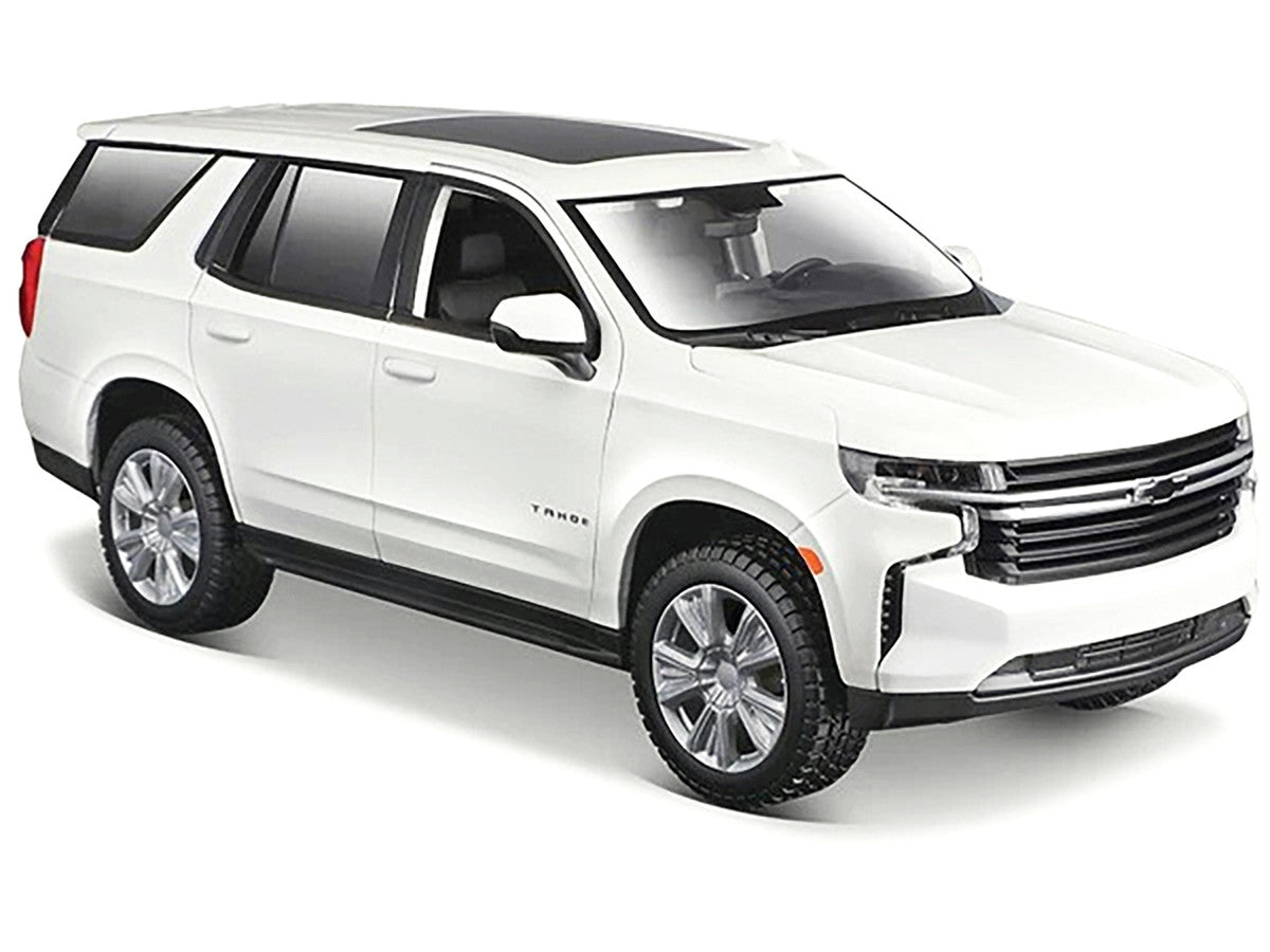 2021 Chevrolet Tahoe White with Sunroof "Special Edition" 1/26 Diecast Model Car by Maisto Maisto