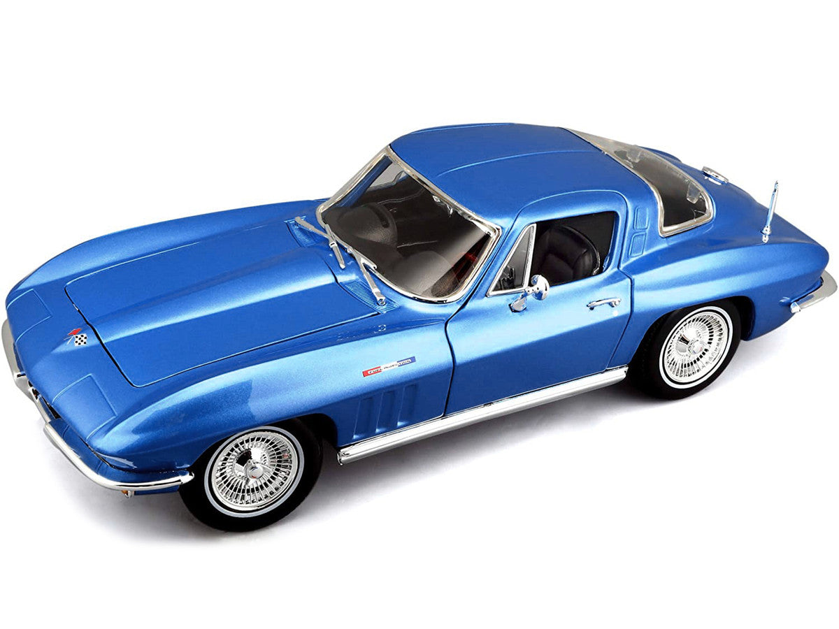 1965 Chevrolet Corvette Blue Metallic 1/18 Diecast Model Car by Maisto-1
