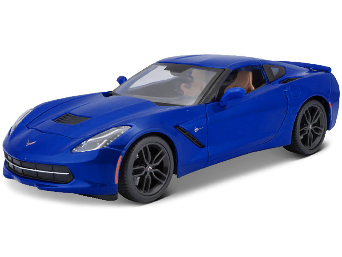 2014 Chevrolet Corvette Stingray C7 Z51 Blue Metallic 1/18 Diecast Model Car by Maisto Maisto
