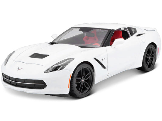 2014 Chevrolet Corvette Stingray C7 Z51 White 1/18 Diecast Model Car by Maisto Maisto