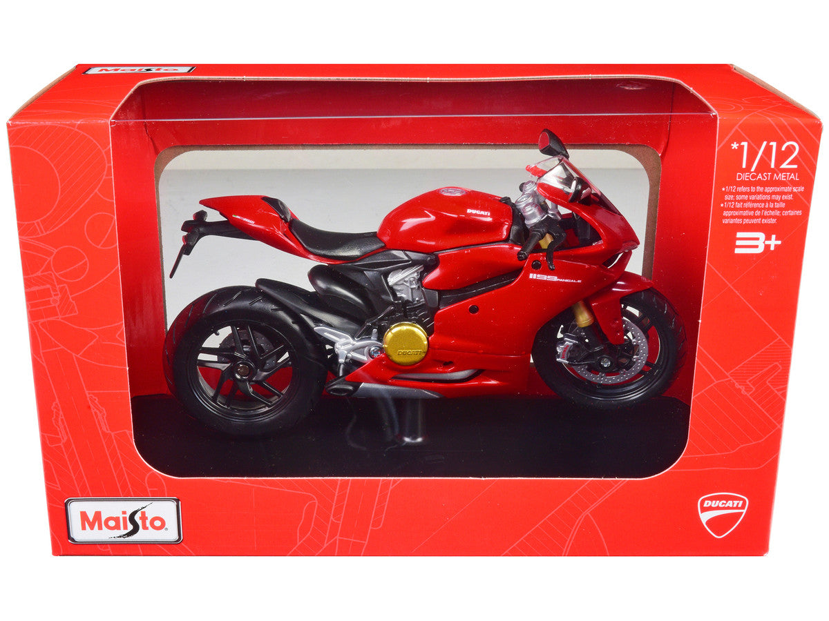 Ducati 1199 Panigale Red with Stand 1/12 Diecast Motorcycle Model by Maisto Maisto