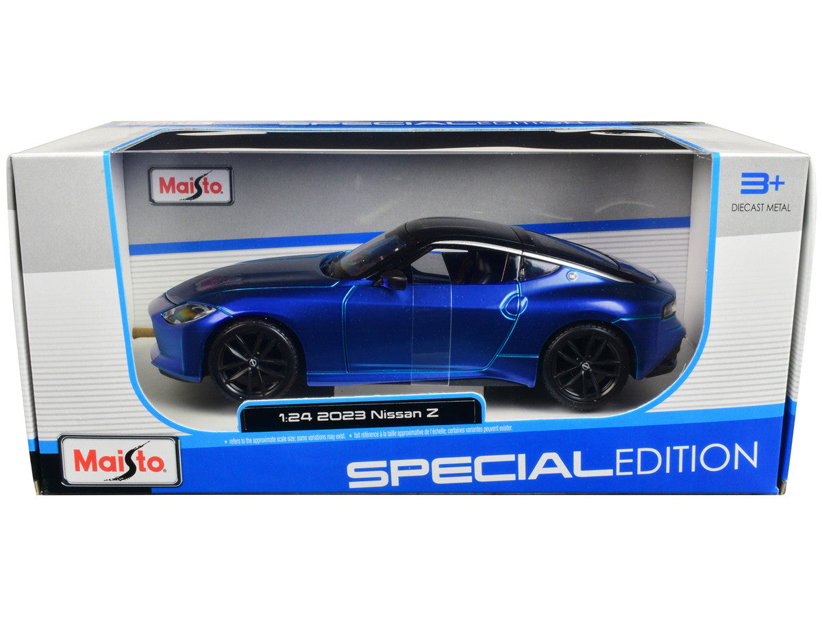 2023 Nissan Z Blue Metallic with Black Top "Special Edition" Series 1/24 Diecast Model Car by Maisto Maisto