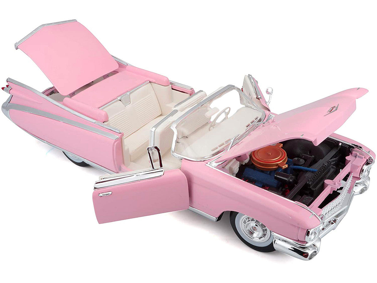 1959 Cadillac Eldorado Biarritz Convertible Pink 1/18 Diecast Model Car by Maisto Maisto