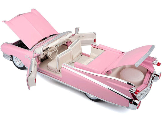 1959 Cadillac Eldorado Biarritz Convertible Pink 1/18 Diecast Model Car by Maisto Maisto
