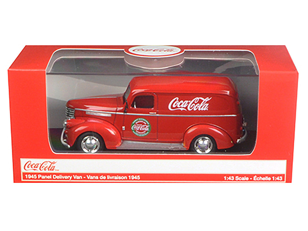 1945 Panel Delivery Van "Coca-Cola" Red 1/43 Diecast Model Car by Motorcity Classics Motorcity Classics