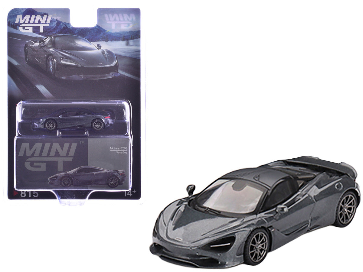 McLaren 750S Saros Gray Limited Edition 1/64 Diecast Model Car by Mini GT Mini GT