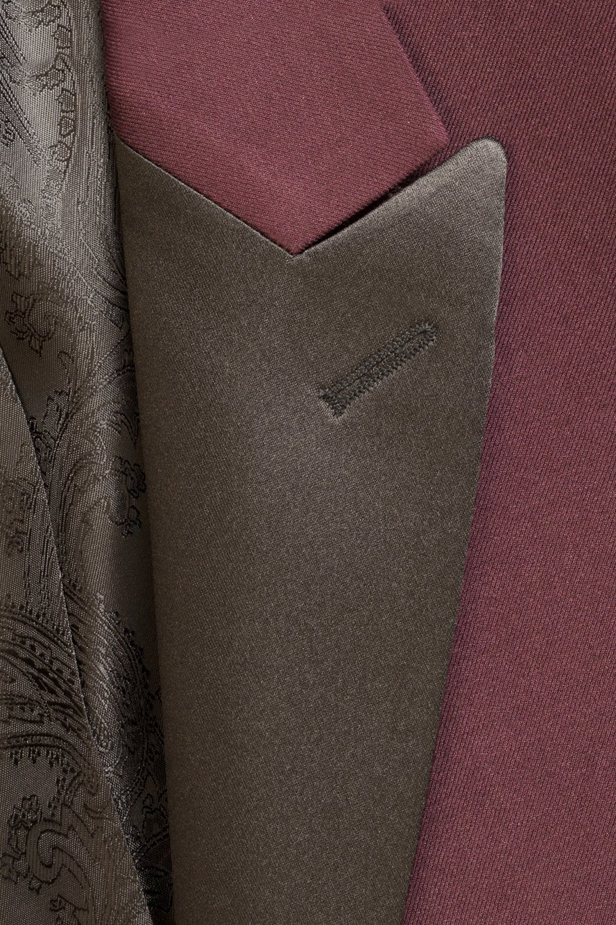 "Milan" Burgundy Tuxedo Jacket Peak (Separates) Tux-USA