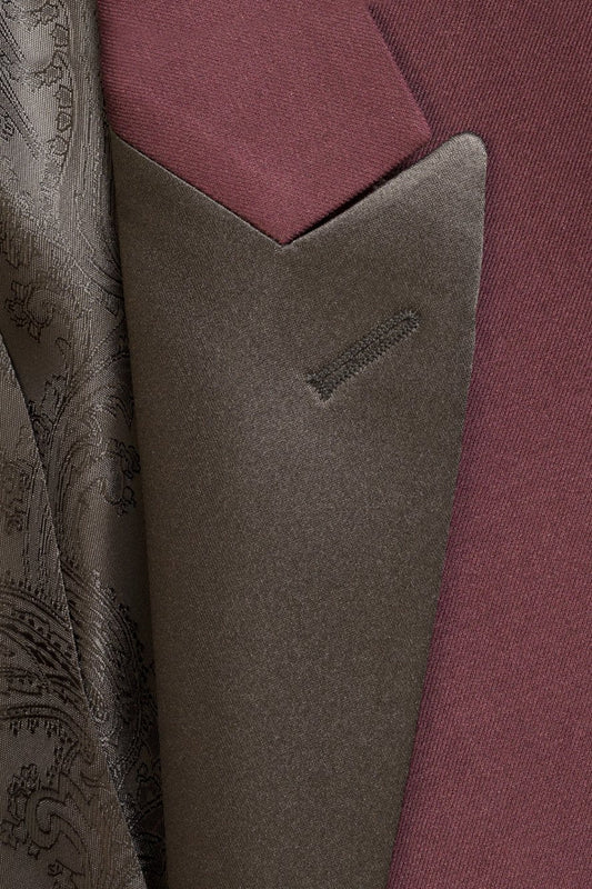 "Milan" Burgundy Tuxedo Jacket Peak (Separates) Tux-USA