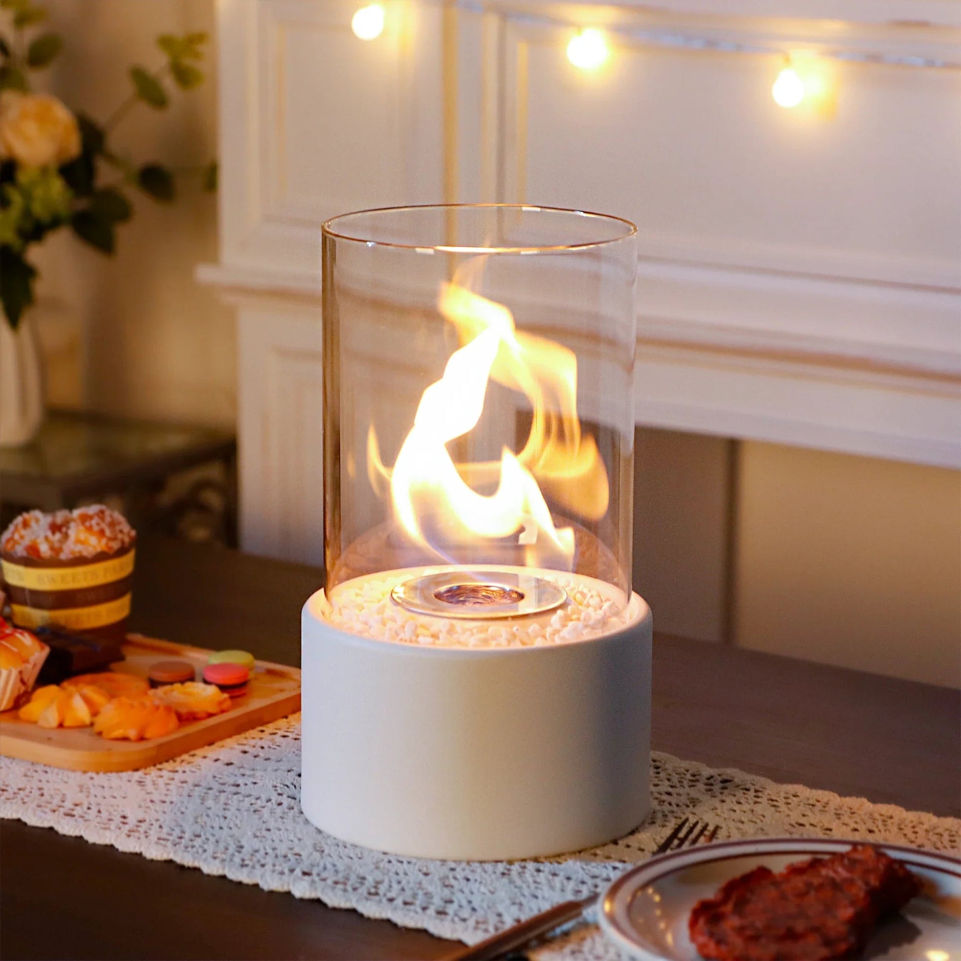 10.5" H Tabletop Fire Bowl Pot Fireplace JHY DESIGN