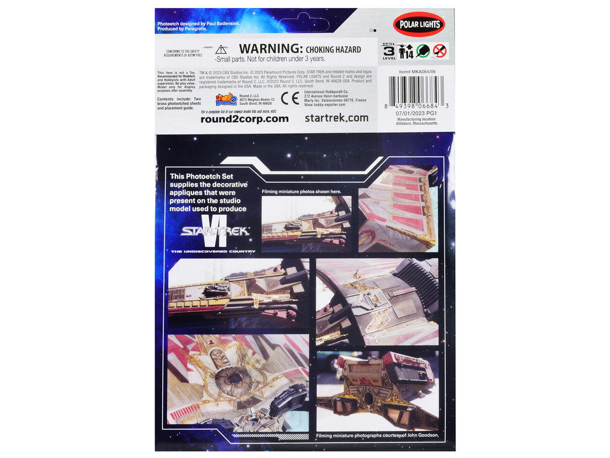 Photoetch Set for Klingon Kronos One Spaceship "Star Trek VI: The Undiscovered Country" (1991) Movie 1/350 Scale by Polar Lights-1