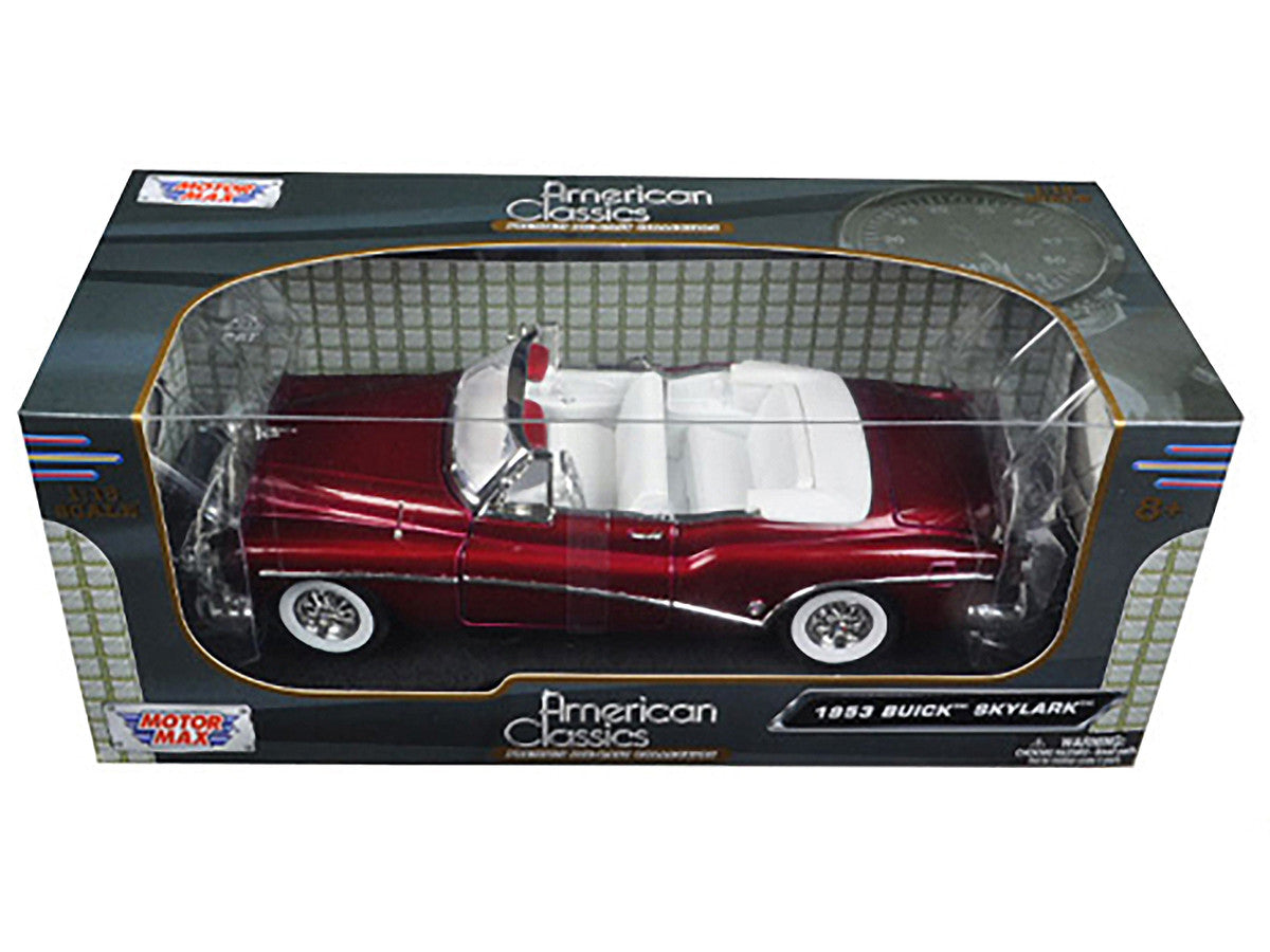 1953 Buick Skylark Burgundy 1/18 Diecast Model Car by Motormax-2