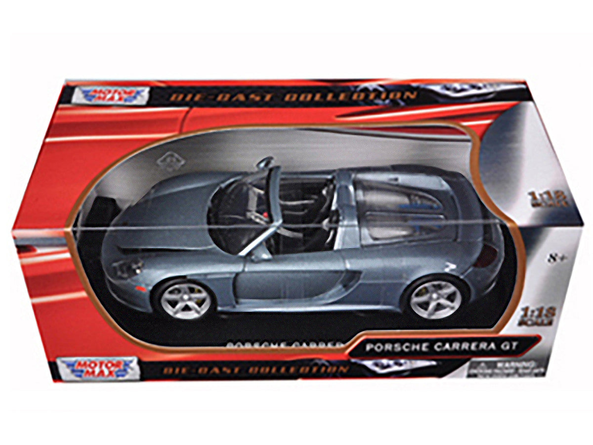 Porsche Carrera GT Silver with Black Interior 1/18 Diecast Model Car by Motormax Motormax