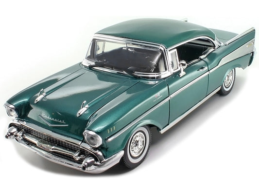 1957 Chevrolet Bel Air Hard Top Green 1/18 Diecast Model Car by Motormax-1