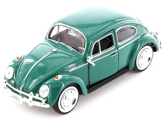 1966 Volkswagen Beetle Green 1/24 Diecast Model Car by Motormax Motormax