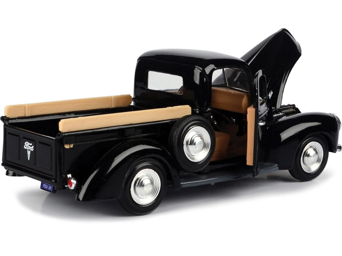 1940 Ford Pickup Truck Black 1/24 Diecast Model Car by Motormax Motormax