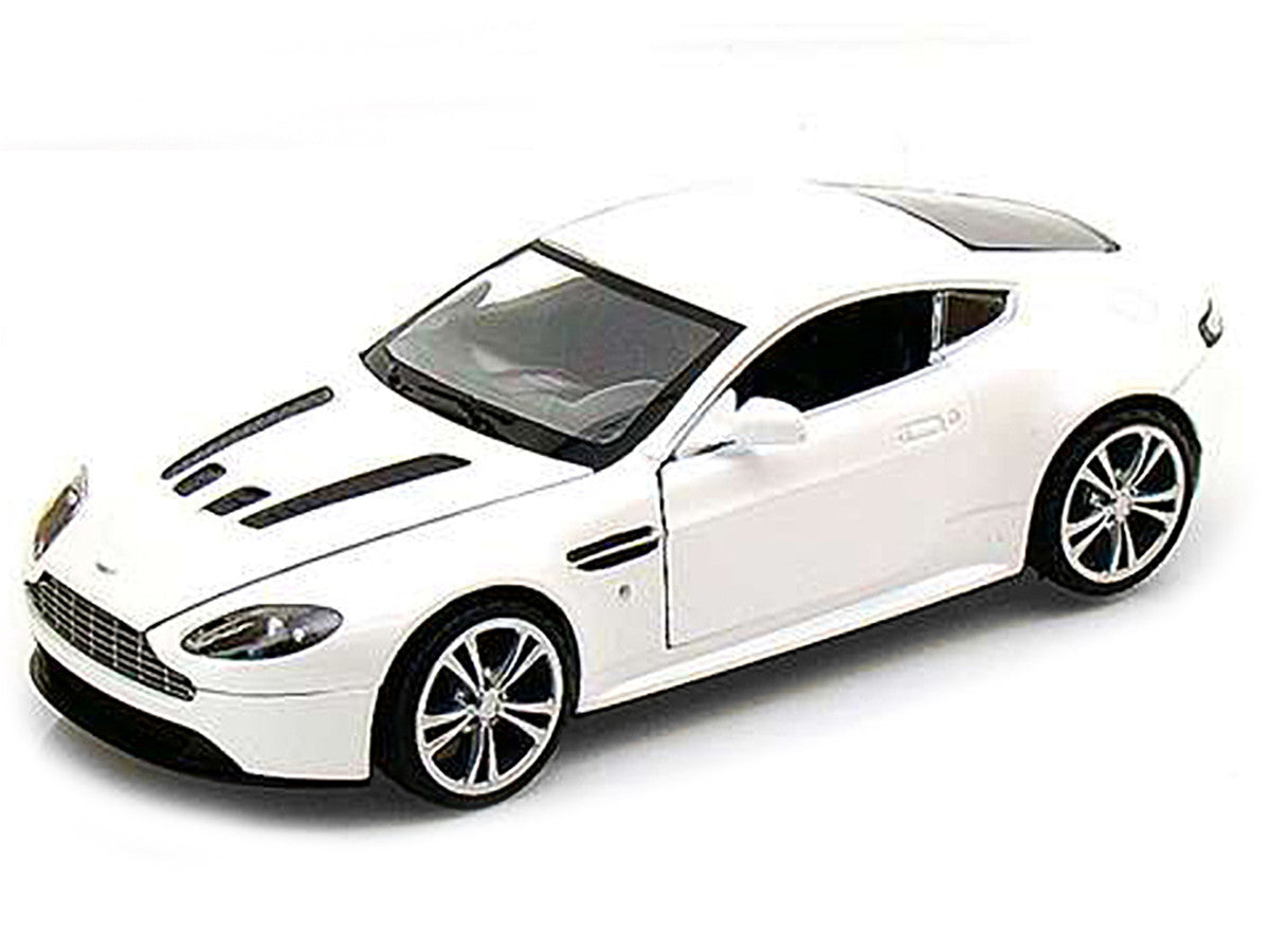 Aston Martin V12 Vantage Pearl White 1/24 Diecast Car Model by Motormax Motormax