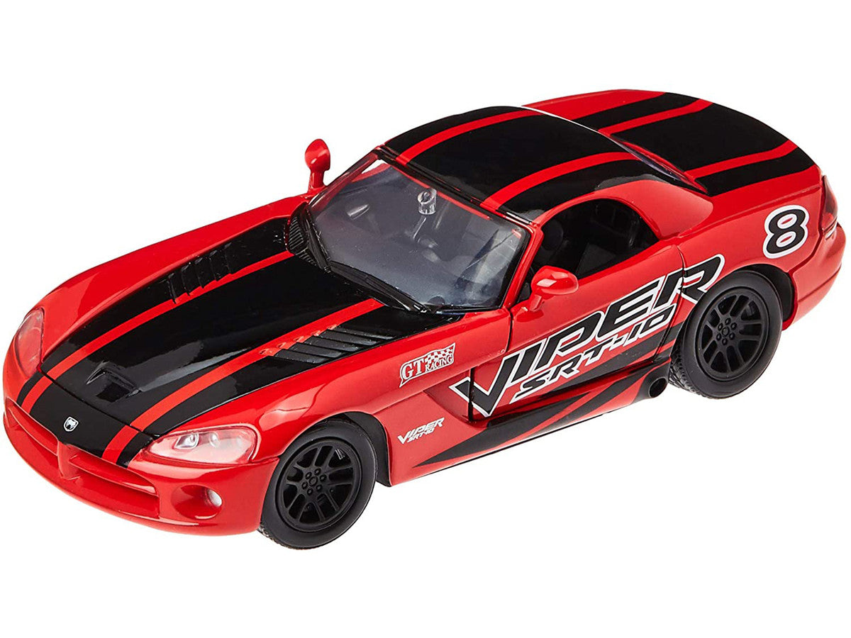 2003 Dodge Viper SRT-10 #8 Red with Black Stripes "GT Racing" Series 1/24 Diecast Model Car by Motormax Motormax