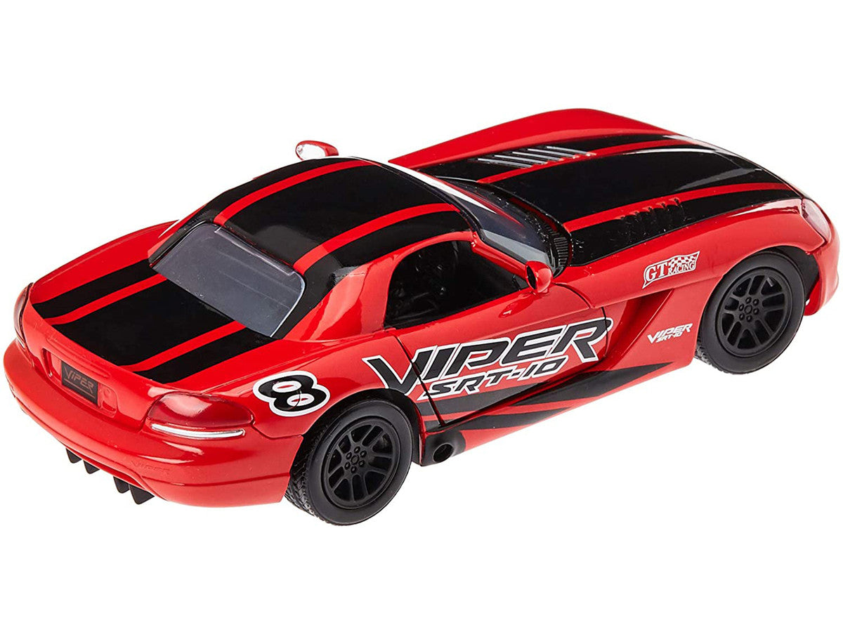 2003 Dodge Viper SRT-10 #8 Red with Black Stripes "GT Racing" Series 1/24 Diecast Model Car by Motormax Motormax
