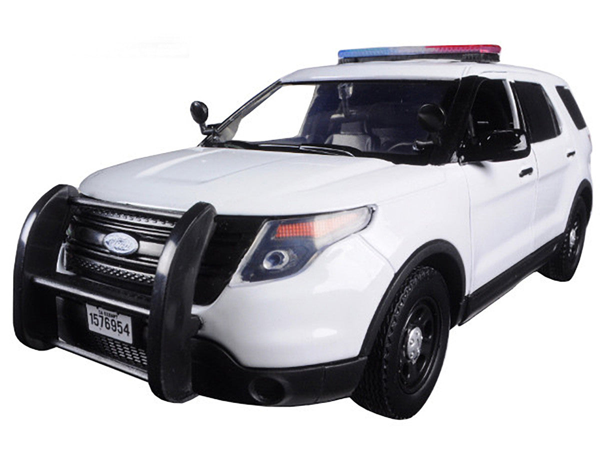 2015 Ford Police Interceptor Utility Unmarked White 1/24 Diecast Model Car by Motormax Motormax