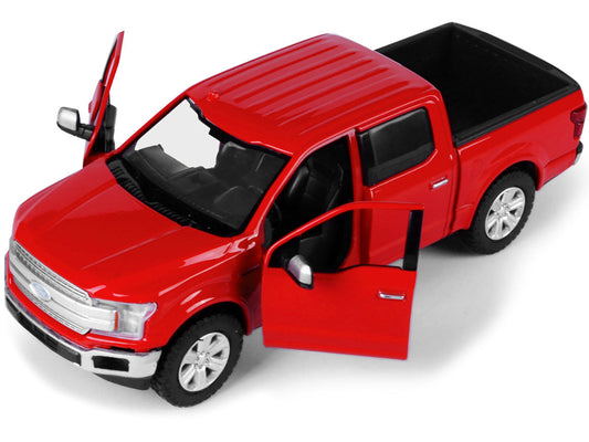 2019 Ford F-150 Lariat Crew Cab Pickup Truck Red 1/24-1/27 Diecast Model Car by Motormax Motormax