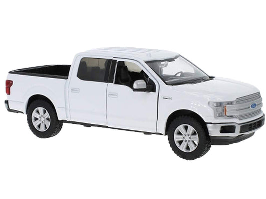 2019 Ford F-150 Lariat Crew Cab Pickup Truck White 1/24-1/27 Diecast Model Car by Motormax Motormax
