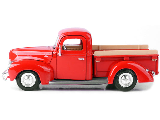 1940 Ford Pickup Truck Red 1/24 Diecast Model Car by Motormax Motormax