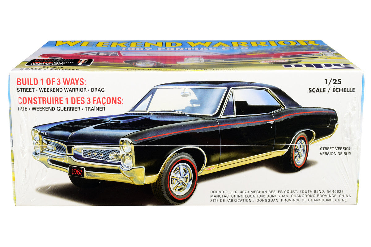 Skill 3 Model Kit 1967 Pontiac GTO "Weekend Warrior" 3 in 1 Kit 1/25 Scale Model by MPC MPC
