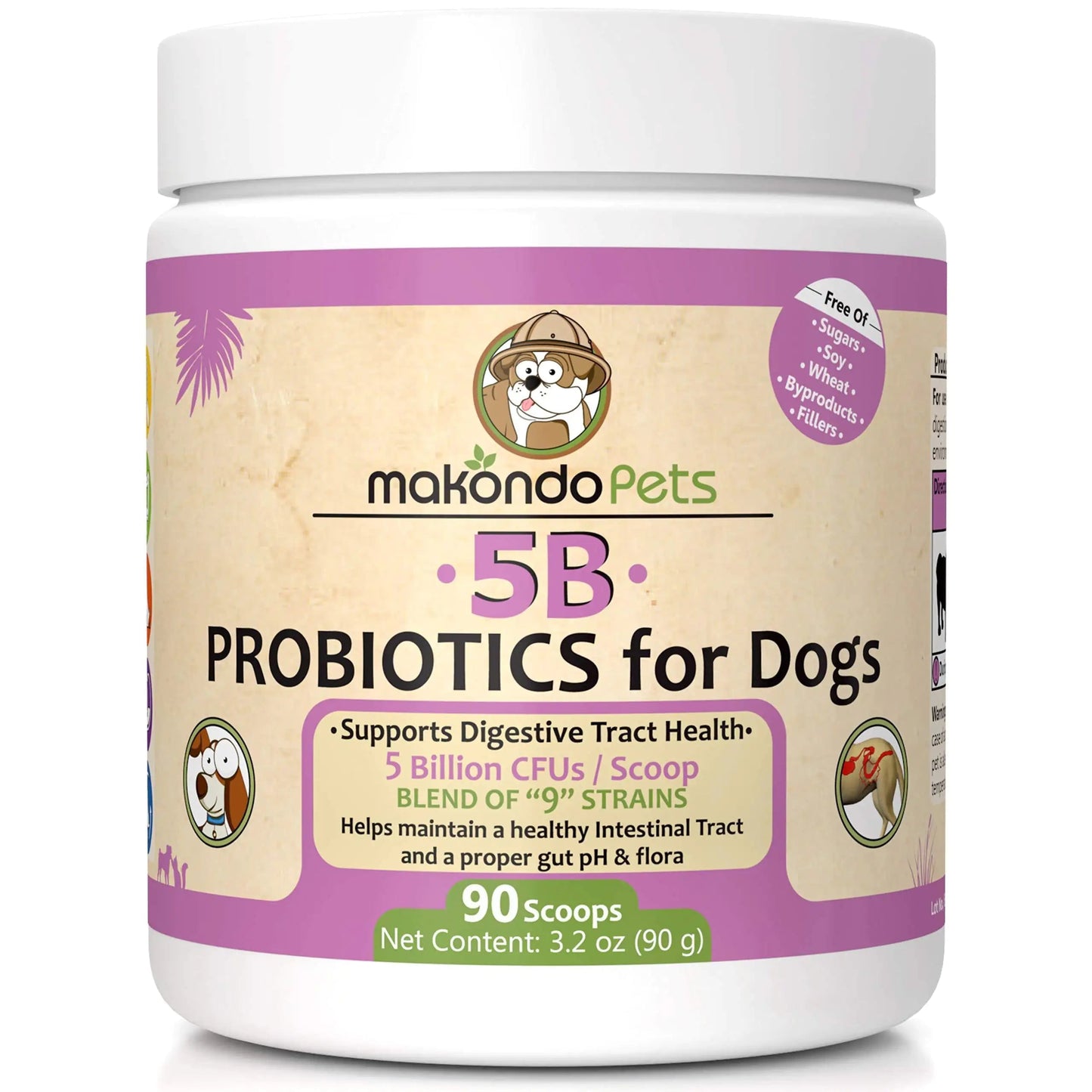 Probiotics for Dogs Puppies Extra Strength 9 Species 5 Billion CFU per Scoop of Best YouTube Store