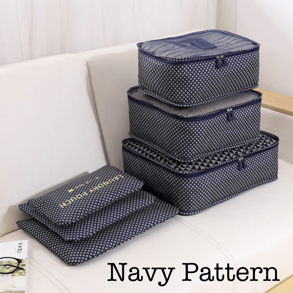 6 Piece Travel Organizer Threaded Pear