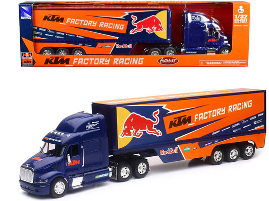 Peterbilt 387 Truck Dark Blue "Red Bull - KTM Factory Racing" 1/32 Diecast Model by New Ray New Ray