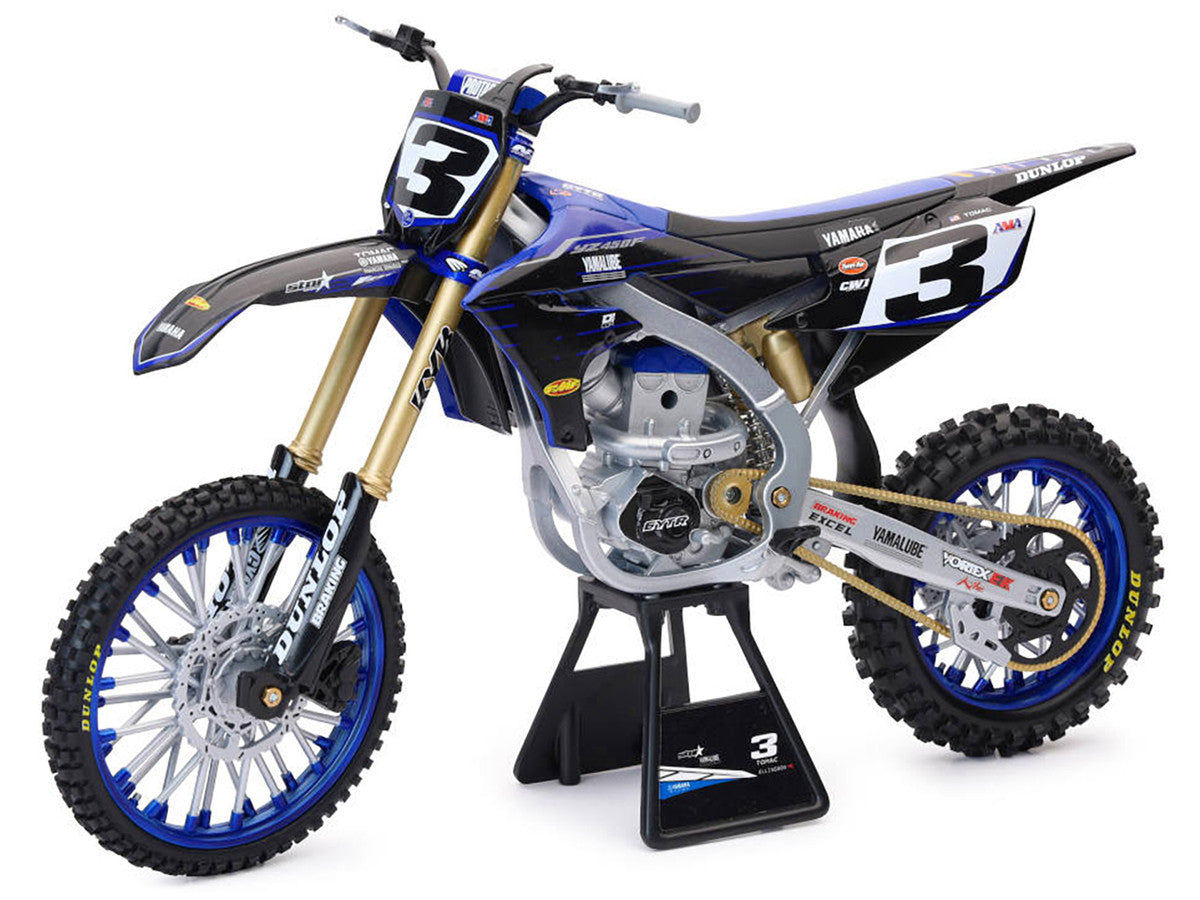 Yamaha YZ450F Motorcycle #3 Eli Tomac "Championship Edition" Yamaha Factory Racing 1/6 Diecast Model by New Ray-0