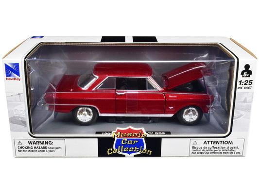 1964 Chevrolet Nova SS Burgundy "Muscle Car Collection" 1/25 Diecast Model Car by New Ray New Ray