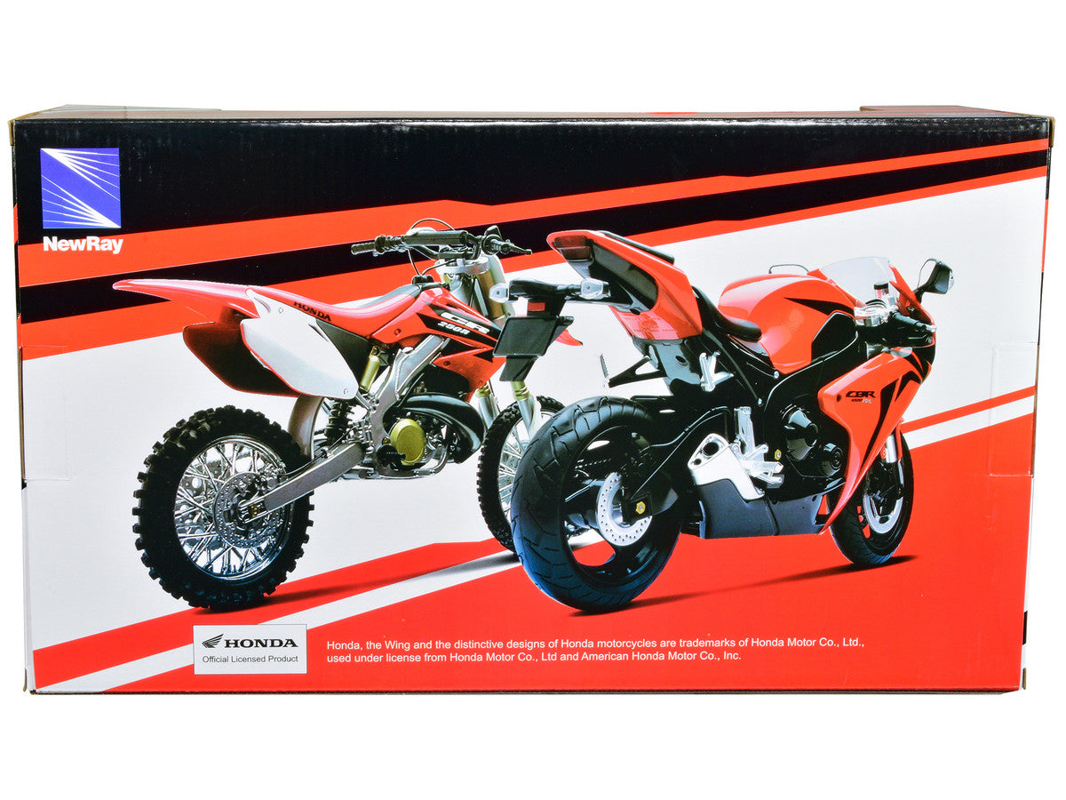 Honda CRF450R Dirt Bike Motorcycle Red and White 1/6 Diecast Model by New Ray New Ray