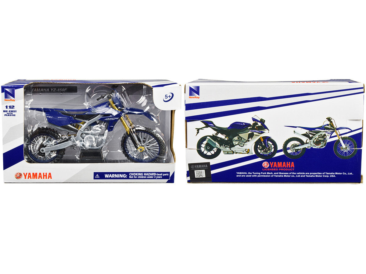 Yamaha YZ-450F Motorcycle Blue 1/12 Diecast Model by New Ray New Ray