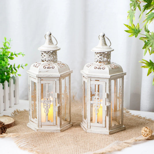 10 inch High Vintage Style Hanging Lantern（Set of 2 ） JHY DESIGN
